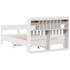 vidaXL Bookcase Bed without Mattress White 135x190cm Double Solid Wood Pine