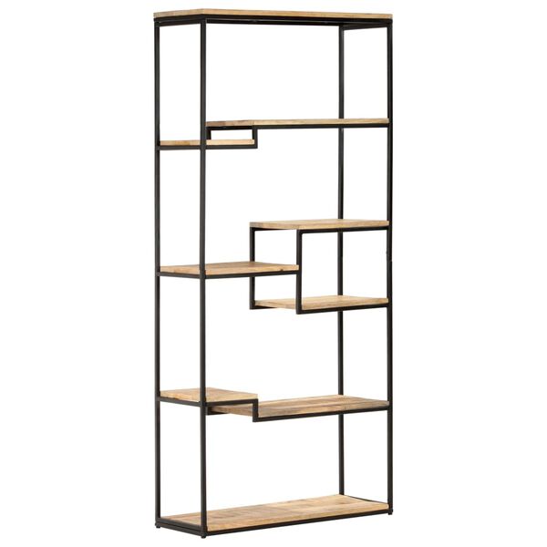 vidaXL Bookcase 80x30x180 cm Rough Mango Wood