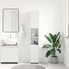 vidaXL Bathroom Cabinet High Gloss White 30x30x183.5 cm Engineered Wood