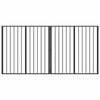 vidaXL Dog Gate 2 pcs Black 100 x 100 cm Galvanised Steel