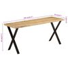vidaXL Bench with Live Edge 105 cm Solid Wood Mango
