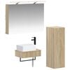 vidaXL Bathroom Cabinet Set 4 pcs Sonoma Oak Engineered Wood
