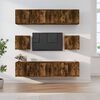 vidaXL 8 Piece TV Cabinet Set Smoked Oak Engineered Wood