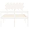vidaXL Senior Bed without Mattress White Small Double Solid Wood