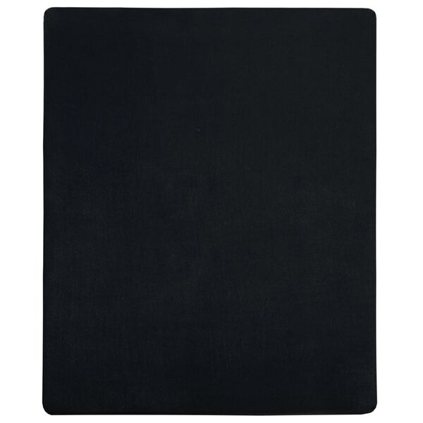 vidaXL Jersey Fitted Sheets 2 pcs Black 100x200 cm Cotton