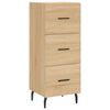 vidaXL Highboard Sonoma Oak 34.5x34x180 cm Engineered Wood