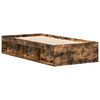 vidaXL Bed Frame without Mattress Smoked Oak 90x200 cm
