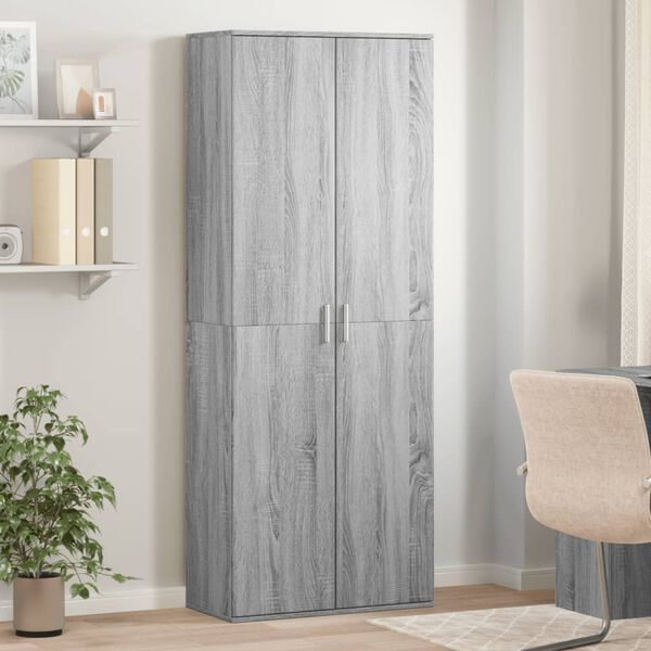 vidaXL Highboard Grey Sonoma 70x35x180 cm Engineered Wood