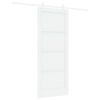 vidaXL Sliding Door White 83 x 202 cm Solid Pine Wood