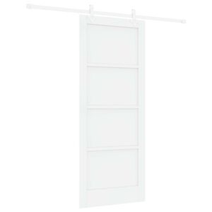 vidaXL Sliding Door White 83 x 202 cm Solid Pine Wood