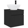vidaXL Wall-mounted Sink Vanity Black 49 x 44.5 x 66.5 cm