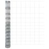 vidaXL Fence with Post Silver 1.4 x 25 m Steel