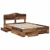 vidaXL Bed Frame with Headboard Old Wood 140 x 190 cm Engineered Wood