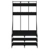 vidaXL Clothes Rack with Shoe Storage Black 100x40x184 cm