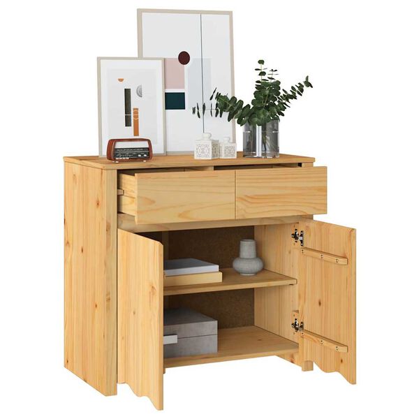 vidaXL Sideboard Drammen Oak 79 x 43 x 75.5 cm Solid Pine wood