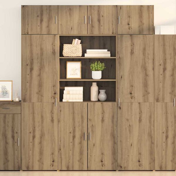 vidaXL Storage Cabinet Artisan Oak 80 x 42.5 x 225 cm Engineered Wood