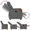vidaXL Recliner Chair Reclining Dark Grey 69 x 86 x 100 cm Fabric