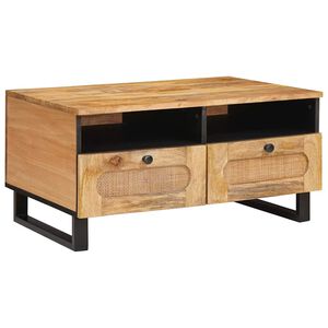 vidaXL Coffee Table Artisan Oak 80 x 54 x 40 cm Solid Mango Wood