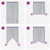 vidaXL String Curtains 2 pcs Light Grey 100x250 cm