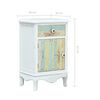 vidaXL Bedside Cabinet White 40x30x62 cm MDF