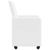 vidaXL Dining Chairs with Wheels 2 pcs White 57 x 66 x 94 cm