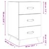 vidaXL Bedside Cabinet Grey Sonoma 40x40x66 cm Engineered Wood