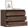 vidaXL Corner Chest of Drawers Brown Oak 80x41x58 cm Engineered Wood