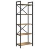 vidaXL Bookshelf 5-Tier 56 x 34 x 171 cm Engineered Wood Artisan Oak