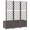 vidaXL Garden Planter with Trellis Brown 120x40x136 cm PP