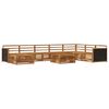 vidaXL Outdoor Sofa Set 9 pcs Natural Solid Acacia Wood