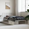 vidaXL Metal Bed Frame without Mattress with Headboard White 90x190cm