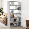vidaXL Room Divider Grey Sonoma 100x33x187.5 cm Engineered Wood