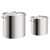vidaXL 2 Piece Stock Pot Set 71/36 L Stainless Steel