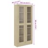 vidaXL Vitrine Cabinet Sonoma Oak 82.5x30.5x185 cm Engineered Wood
