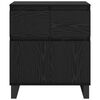 vidaXL Sideboard Black Oak 60 x 35 x 70 cm Engineered Wood and Iron