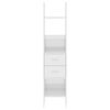 vidaXL 4 Piece Book Cabinet Set High Gloss White Engineered Wood