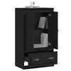 vidaXL Highboard Black 60x35.5x103.5 cm Engineered Wood