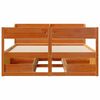 vidaXL Bed Frame without Mattress Wax Brown 140x190 cm Solid Wood Pine