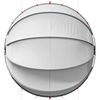 vidaXL Pool Dome Folding Manual Grey and Orange 405 x 405 x 192 cm