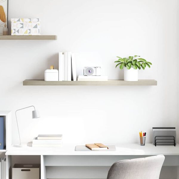vidaXL Floating Wall Shelf Oak 120x23.5x3.8 cm MDF