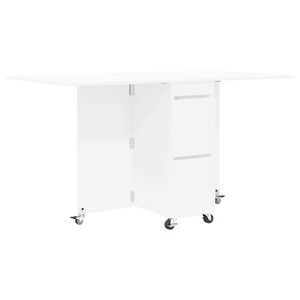 vidaXL Dinning Table 140 x 80 x 77 cm Engineered Wood White