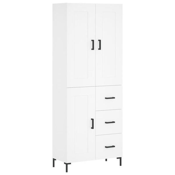 vidaXL Highboard White 69.5x34x180 cm Engineered Wood