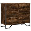 vidaXL Chest of Drawers Smoked Oak 91x35.5x74.5 cm Engineered wood