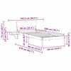 vidaXL Bed Frame with Headboard White 90 x 200 cm Solid Pine Wood