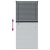 vidaXL Window Blind with Curtains Manual Dark grey Aluminium