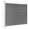 vidaXL Fence Panel Set WPC 699x146 cm Grey