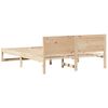 vidaXL Bed Frame with Headboard Natural 140 x 200 cm Solid Pine Wood