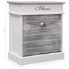 vidaXL Shoe Cabinet Grey 50x28x58 cm Paulownia Wood