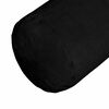 vidaXL Bolster Pillows 2 pcs Black Ø 25 x 70 cm Microfibre Fabric