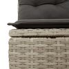 vidaXL 6 Piece Garden Sofa Set with Cushions Light Grey Poly Rattan